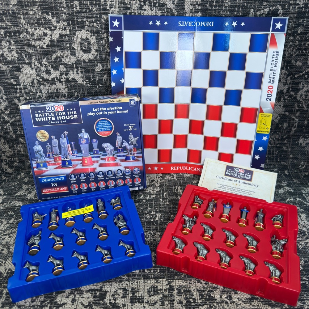 NEW 2020 BulbHead Battle for White House Chess Set Biden Trump Collectible‎ Game